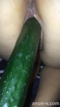 my sexy asian wife tight hole cucumber penatrate